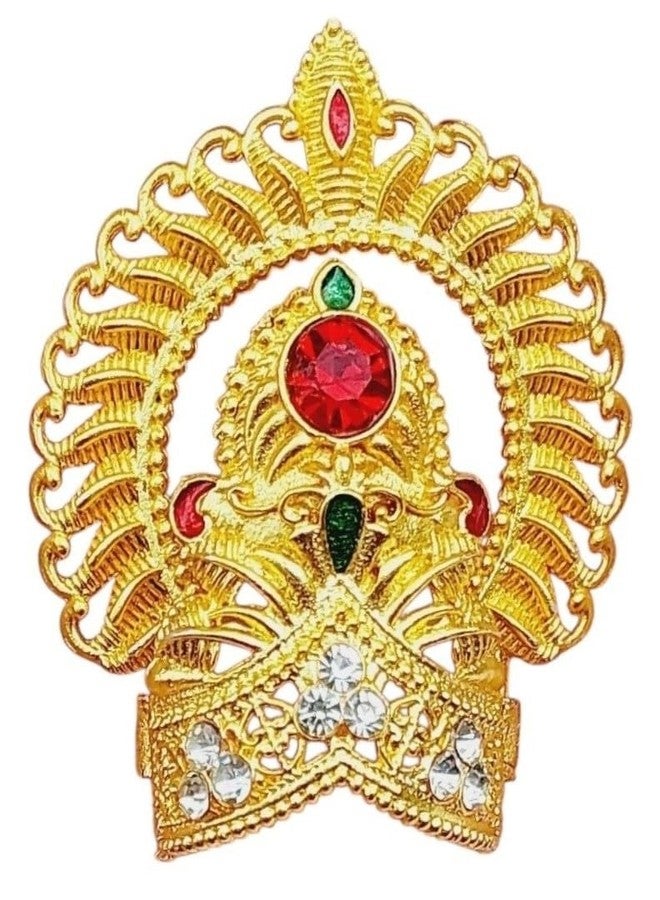 Snabs Ginny Coin Mala with Mukut for God Idol, Beautiful Garland Haar for Laddu Gopalji, MATA Rani, Radhaji Krishnaji, Laxmi Ganesh ji Murti - Image 3